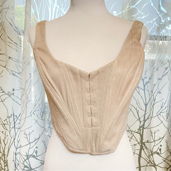 House of CB Elsa silver sparkly corset top - Picture 4 of 7